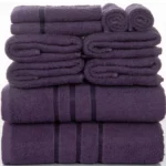 Aubergine towel set