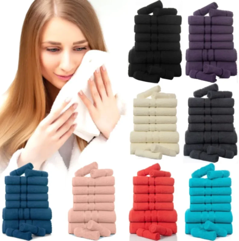Luxury 10-piece cotton bathroom towel set – The Nestbay Mart UK