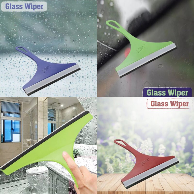 Window, Tile, and Shower Glass Squeegee Wiper – Perfect Streak-Free Shine, Glass Cleaner Wiper UK – Ergonomic Rubber Handle