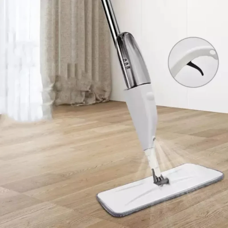Spray Mop with Microfiber Pads | Floor Cleaning Solution. Refillable spray mop cleaning hardwood floor UK home