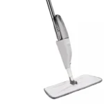 Clean all floor types with ease using our spray mop with a refillable bottle and reusable microfiber pads for efficient, eco-friendly cleaning.